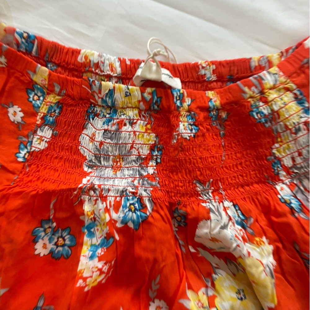 BeachLunchLounge Floral Orange Blossom off the shoulder Top Size XS NWT - Picture 14 of 15
